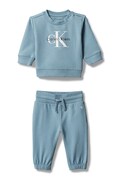 Calvin Klein Jeans komplet dresowy dziecięcy z bawełną turkusowy LV1CKTJI13