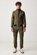 Aeronautica Militare komplet dresowy męski bawełniany z elastanem zielony TF0126UF00662