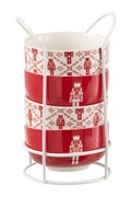 J-Line zestaw misek świąteczny z ceramiki 4-pack 49237