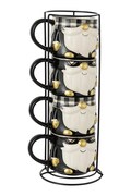J-Line zestaw kubków świątecznych z ceramiki 4-pack 59106