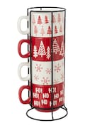 J-Line zestaw kubków świątecznych z dolomitu 4-pack 59136