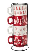 J-Line zestaw kubków świątecznych z dolomitu 4-pack 59136