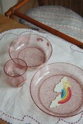 Konges Sløjd sada riadu detská SPARKLY DINNER SET ružová KS106243