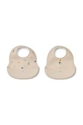 Liewood śliniak niemowlęcy Ember Printed Bib 2-pack beżowy LW20119