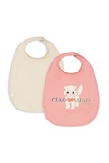 Konges Sløjd śliniak dziecięcy 2 PACK DINNER BIB różowy KS105832