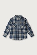 United Colors of Benetton Cămașă pentru copii din bumbac bleumarin cu carouri 5PBAGQ03E