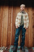 Levi's košulja za djecu od pamuka SHADOW PLAID SHIRT bež karirani uzorak 9ER927
