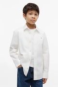 Tommy Hilfiger koszula dziecięca z bawełną biała gładka KB0KB10601