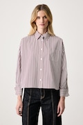 Weekend Max Mara košulja za žene od pamuka WKDOVATTA bordo bez uzorka 2625116052