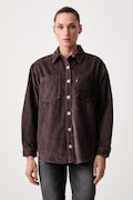 Levi's koszula damska sztruksowa IRIS OVERSHIRT brązowa gładka 001SS
