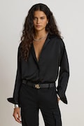 Lauren Ralph Lauren cămașă pentru femei neagră simplă 200B27610