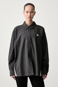 adidas Originals сорочка жіноча бавовняна сіра однотонна KR9110
