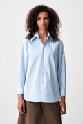 MM6 Maison Margiela koszula damska bawełniana niebieska S52DT0072-M35256