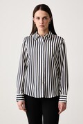 Tommy Hilfiger πουκάμισο γυναικείο με βισκόζη σκούρο μπλε ριγέ WW0WW52927