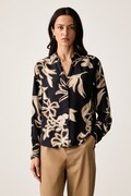 United Colors of Benetton koszula damska z wiskozy czarna w kwiaty 59NPDQ0FG