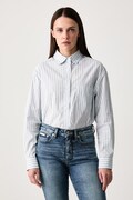 United Colors of Benetton koszula damska bawełniana niebieska w paski 5UPCDQ0F7