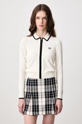 Fred Perry sweter rozpinany damski z wełną beżowy K3122