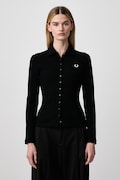 Fred Perry koszula damska z bawełną czarna gładka G3163