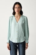 Marciano by Guess koszula damska z wiskozą HADIL turkusowa monogram G6YH17 W3248