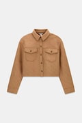 Guess koszula dziecięca bawełniana z elastanem brązowa J6BH04 W3952
