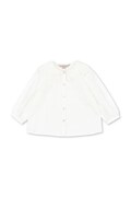Konges Sløjd bluzka koszulowa dziecięca bawełniana RILO COLLAR SHIRT GOTS biała gładka KS106211