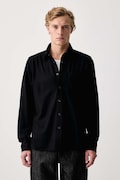 rag & bone koszula męska z wełną czarna gładka RVC026FSMWO