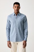 Guess košulja za muškarce od pamuka plava pepita M6BH33 W4283