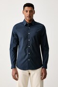 Guess košulja za muškarce od pamuka mornarsko plava pepita M6BH33 W4283