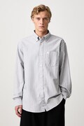 Carhartt WIP Kanan Shirt camicia in cotone da uomo nera a righe I037119