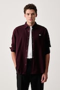Lacoste koszula męska bawełniana czarna gładka CH8724
