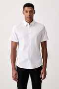 Calvin Klein koszula męska z bawełną biała gładka LV04LB147G