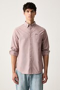 Barbour koszula męska bawełniana Marsden różowa MSH5527