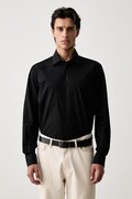 Karl Lagerfeld koszula męska bawełniana czarna monogram 564695.605000
