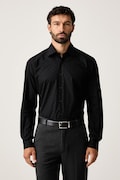 Karl Lagerfeld koszula męska bawełniana czarna monogram 564695.605000
