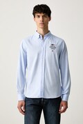 Aeronautica Militare koszula oxford damska bawełniana niebieska gładka CA1334UCT04409