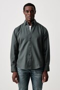 BOSS Orange cămașă pentru bărbați din bumbac Ricoplus_M verde 50569825