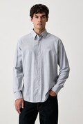 BOSS Orange koszula męska bawełniana z elastanem Relegant_6_M niebieska gładka 50569606