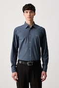 BOSS Orange košulja za muškarce od pamuka s elastanom Relegant_6_M mornarsko plava bez uzorka 50569606