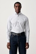Hackett London koszula męska bawełniana niebieska HM3010854