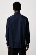 Lacoste oxfordská košile bavlněná námořnická modrá hladká CH8729