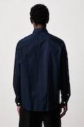 Lacoste oxfordská košile bavlněná námořnická modrá hladká CH8729