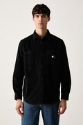 Tommy Jeans koszula męska sztruksowa czarna gładka DM0DM23705