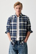 Tommy Jeans koszula męska bawełniana granatowa w kratkę DM0DM23528