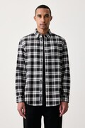 Tommy Jeans koszula męska bawełniana czarna w kratkę DM0DM23528