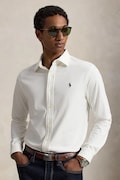 Polo Ralph Lauren koszula męska z bawełną biała gładka 710B26145
