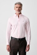 Tommy Hilfiger πουκάμισο ανδρικό βαμβακερό ροζ απλό MW0MW44570