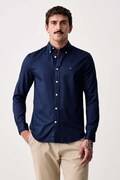 Tommy Hilfiger koszula męska bawełniana granatowa gładka MW0MW44570