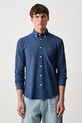 Tommy Hilfiger koszula męska bawełniana granatowa gładka MW0MW44587