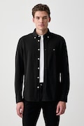 Tommy Hilfiger koszula męska bawełniana czarna gładka MW0MW44587