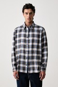 Armani Exchange сорочка чоловіча бавовняна блакитна клітинка XM003246 AF27113